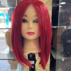 Hair Wig Front Lace – Short Straight Soft Wig – Light Red – Bold Modern Look