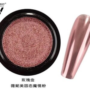 مجموعة بودرة أظافر كروم احترافية - تأثير بريق معدني لفن الأظافر