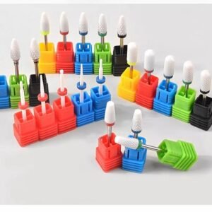 Ceramic Nail Drill Bits for Manicure and Pedicure - Durable Milling Cutters for Precise Nail Care