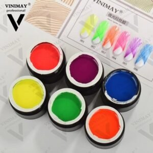 VINIMAY Glow in the Dark Spider Gel Nail Art Set – 6 Colors Drawing Gel for Creative Nail Designs