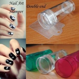 Transparent Silicone Nail Art Stamping Kit French Design For Manicure