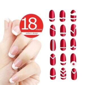 Sheet Nail Art Sticker, Manicure Tool Nail Art Stencils French Tip Guides Stickers