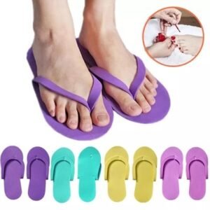 10PCS Random Color Disposable Foam Slippers Pedicure