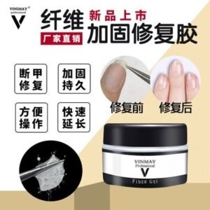 VINIMAY Clear Fiber Builder Gel – Nail Repair & Extension Strengthening Gel for Broken Nails (UV/LED)