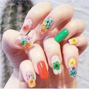 Color Nail Art Nature Dry Flowers Set Gel Polish Tip 3D DIY Floral Slices Decal Pro Manicure Pedicure