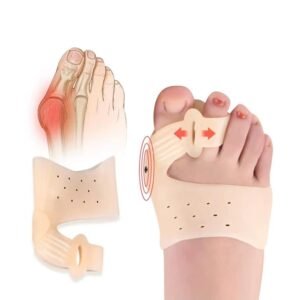 مصحح إبهام القدم "شاينينج كوين" لفصل أصابع القدم لعلاج انحراف إبهام القدم وتداخل أصابع القدم، لتخفيف آلام مفصل إصبع القدم الكبير للنساء والرجال، جل ناعم، دعم ليلي ونهاري، بيج.