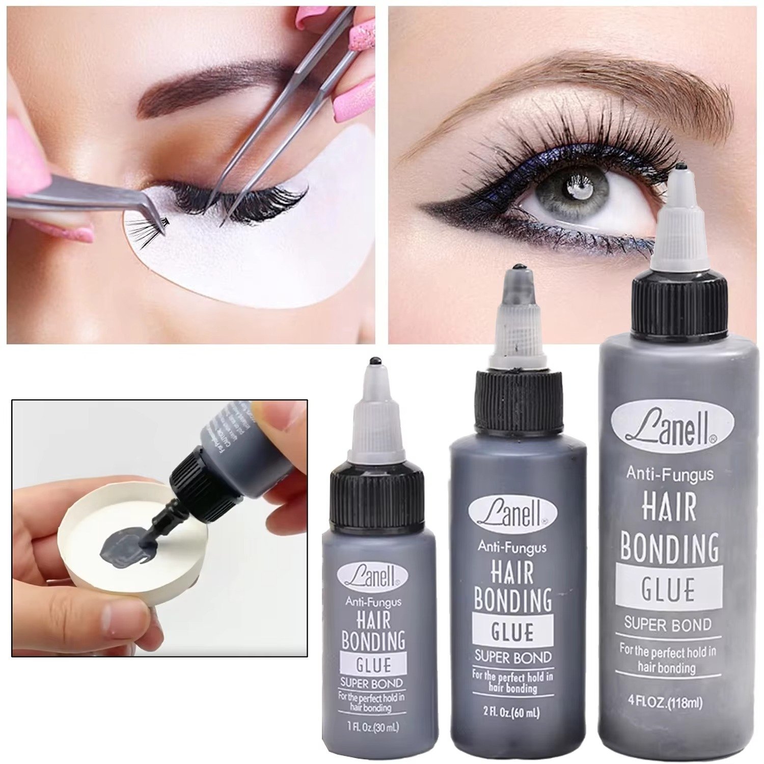 118ml Toupee Tool Liquid Adhesive False Eyelashes Wig Glue Salon Hair Extension Waterproof Professional Bond