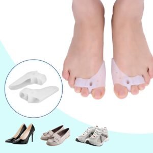 فاصل جل سيليكوني لتصحيح أصابع القدم، لعلاج انحراف إبهام القدم، وأصابع القدم المطرقية، والعناية بالقدم، وتصحيح تداخل أصابع القدم، وأورام إبهام القدم، ومحاذاة إصبع القدم الكبير، وأصابع القدم الملتوية.