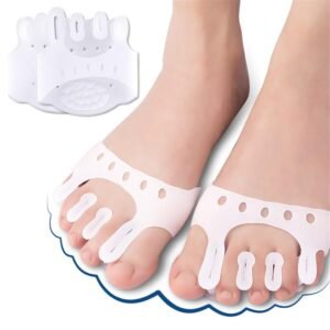 Gel Metatarsal Pads, 1 Pair Toe Separators, Bunion Corrector, Toe Spacers, Toe Straightener, Ball of Foot Cushions, Breathable Forefoot Pads for Calluses, Hammer Toe, Blisters, Corn, Foot Pain Relief