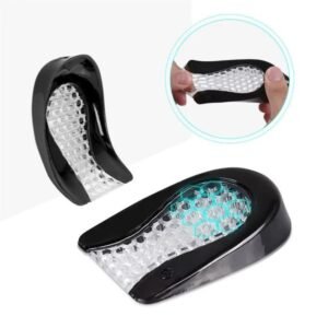 Silicone Gel Heel Pad for Shock Absorption Plantar Fasciitis Pain Relief Foot Care Insert Insole Height Increase Cup Cushion