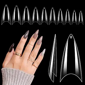 clear stiletto nail tips 500 pcs box