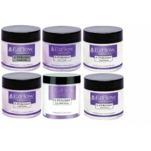 EzFlow A Polymer White Acrylic Powder 60g – Professional Nail System for French Manicure & Acrylic Extensions