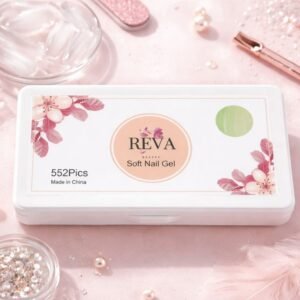 مجموعة أطراف جل الأظافر الناعمة REVA L07 - 552 قطعة | طقم تركيب أظافر كامل التغطية مرقم مسبقًا