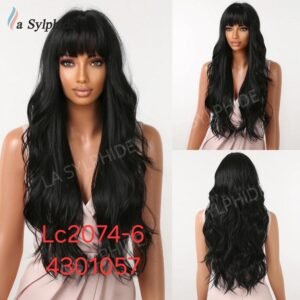 Heat-Resistant Synthetic Wig, Long Hair With Bangs, Model LC2074-6-4301057
