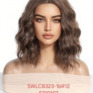 شعر مستعار صناعي مقاوم للحرارة، قصير، موديل SWLC8323-1bR12-6710107