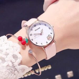 Girls’ pink watch