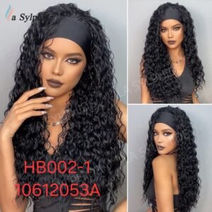 Heat-Resistant Synthetic Wig, Long Curly Hair, Model HB002-1-10612053A