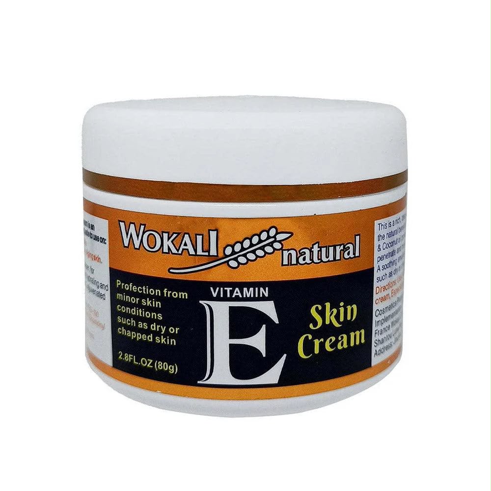 Wokali Natural Vitamin E Skin Cream – كريم فيتامين E للبشرة 80 جم - الصورة 3