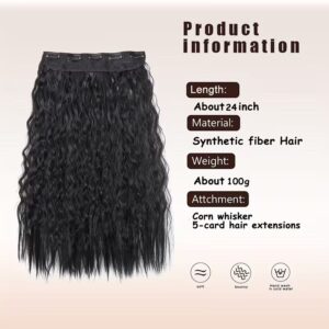 Long Wavy Clip-In Hair Extensions – 5 Clips<br/>