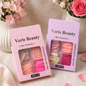 96PCS Full Cover Coffin Press-On Nails Set