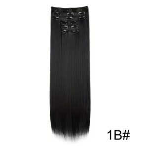 6-Piece Straight Hair Extensions Set – 60 cm (24 Inches)