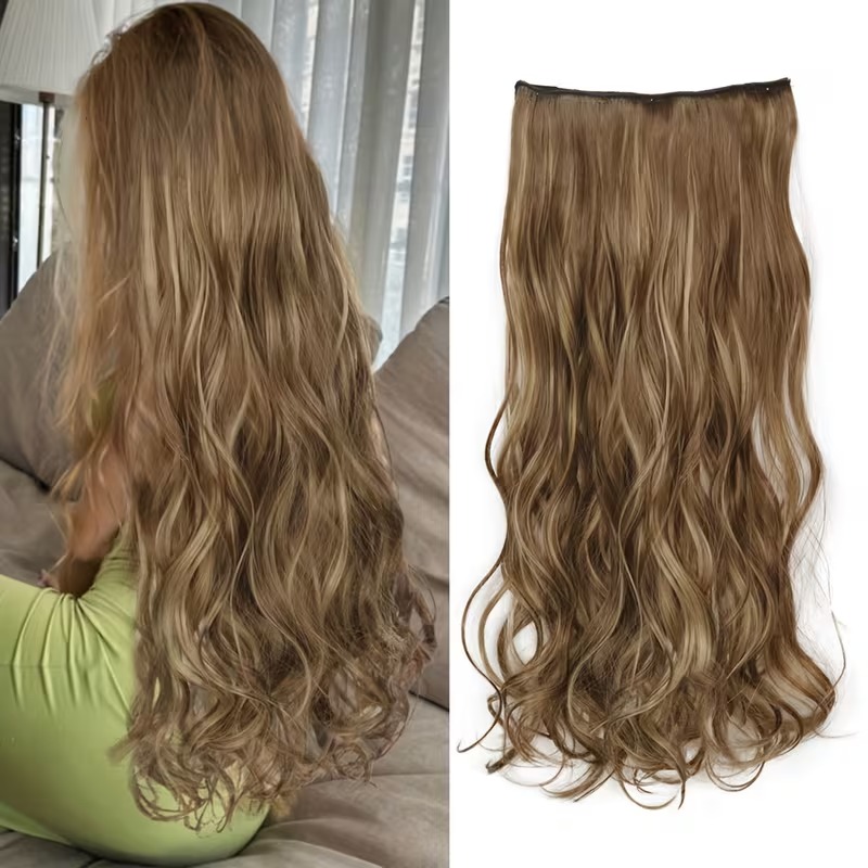 Dark Brown Curly Hair Extension – 86 cm