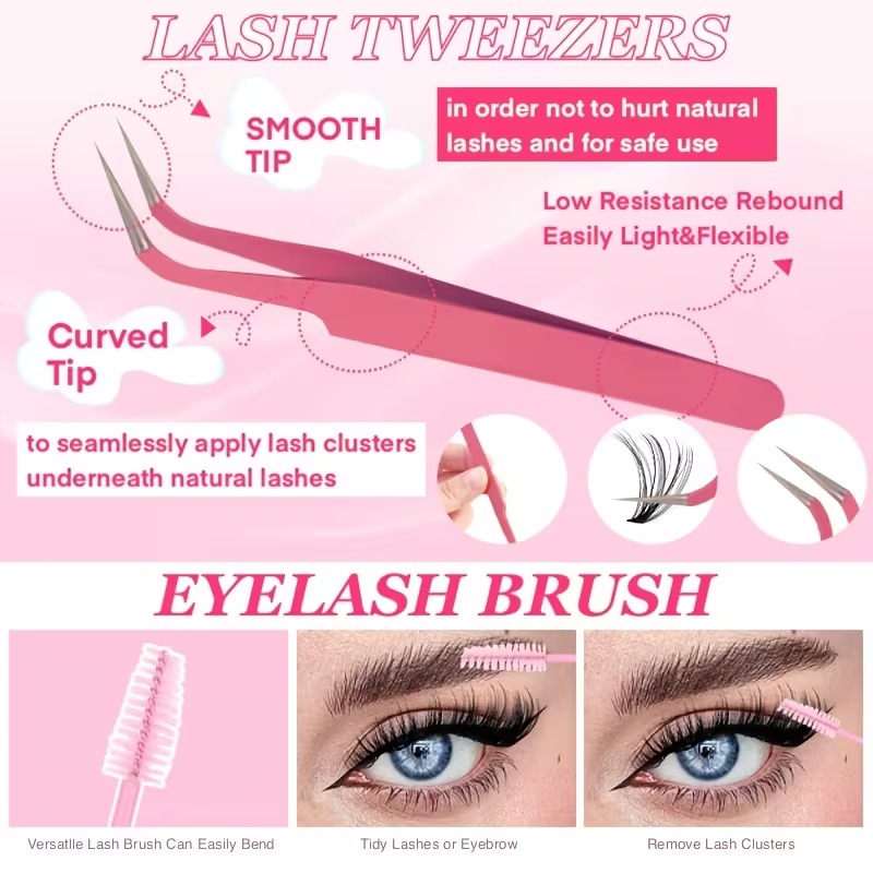 640PCS Cluster Eyelash Extension Kit