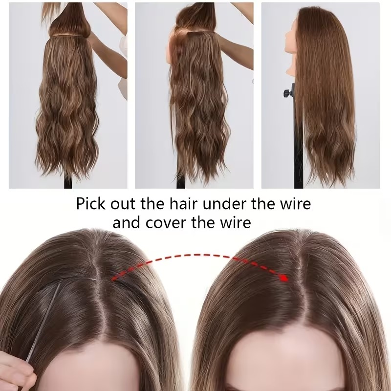 Curly Wavy Invisible Wire Hair Extension