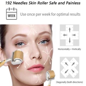 Gold Titanium 192-Needle Derma Roller ديرما رولر ذهبي من التيتانيوم ذو 192 إبرة