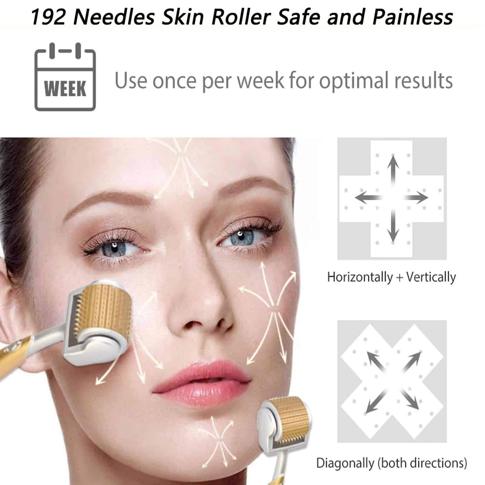 Gold Titanium 192-Needle Derma Roller