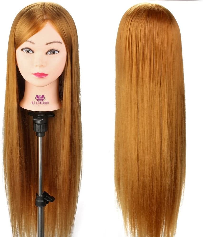 Heat-Resistant Hair Training Head for Hairstyling Practice