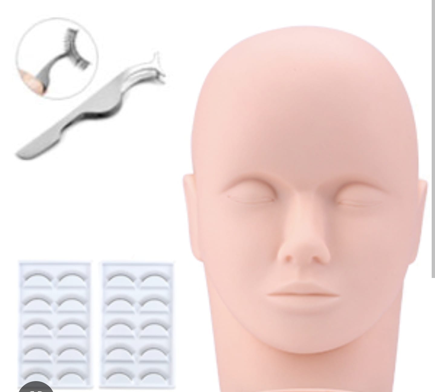 Educational Face For Applying Eyelashes