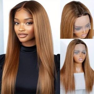 Hair Wig Front Lace – Long Straight Soft Wig – Honey Blonde – Elegant Natural Look