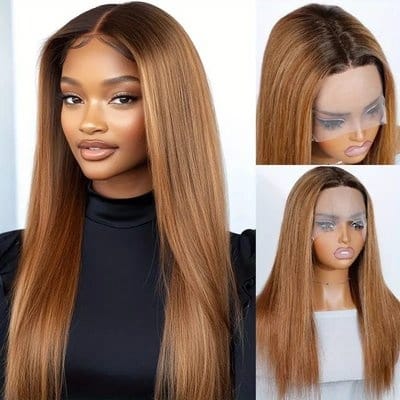 Hair Wig Front Lace – Long Straight Soft Wig – Honey Blonde – Elegant Natural Look