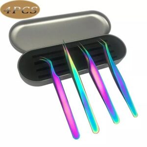 Professional Rainbow Lash Extension Tweezers Set