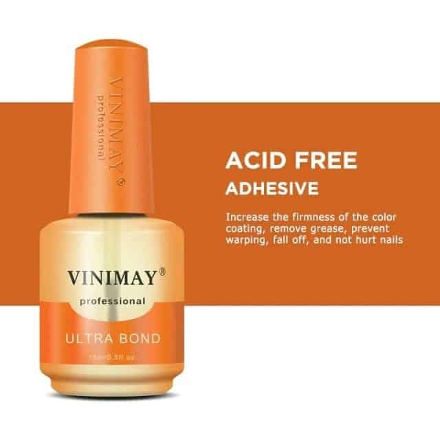 VINIMAY Ultra Bond Acid-Free Primer – برايمر ألترا بوند خالٍ من الأحماض للأظافر (15 مل)