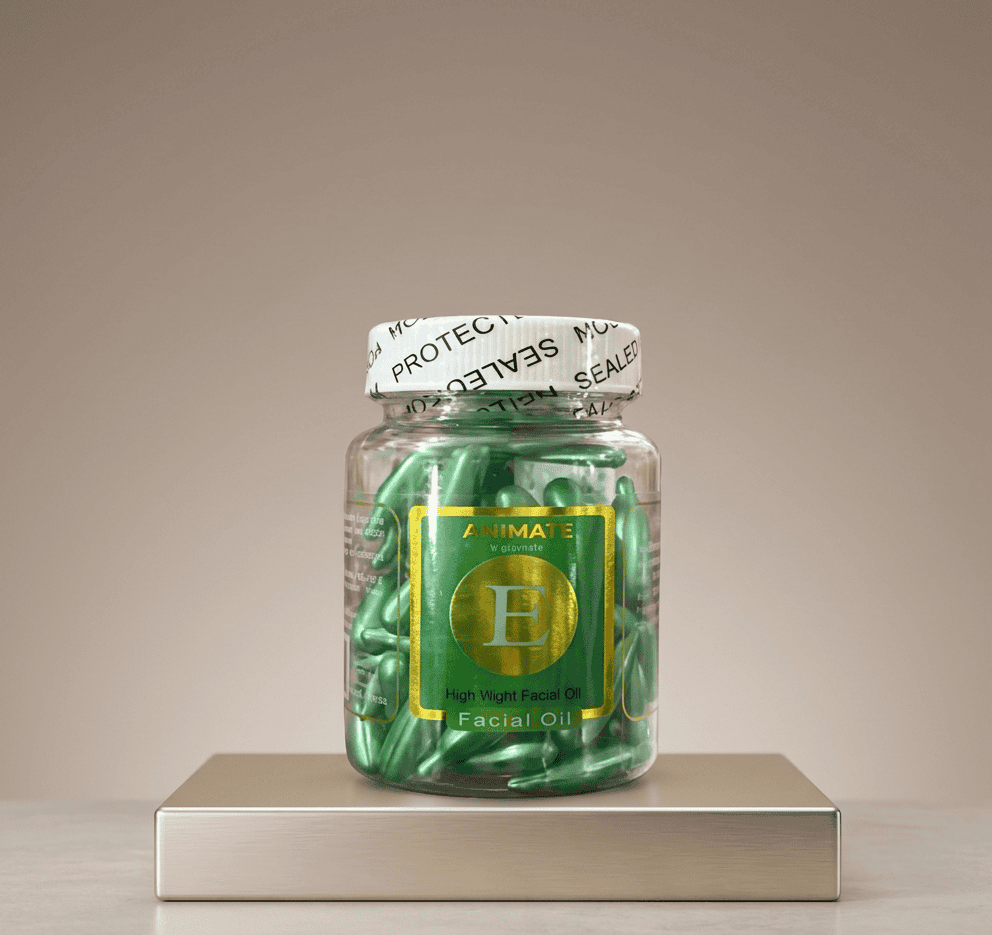 🌿 كبسولات فيتامين E للوجه – Facial Oil Capsules