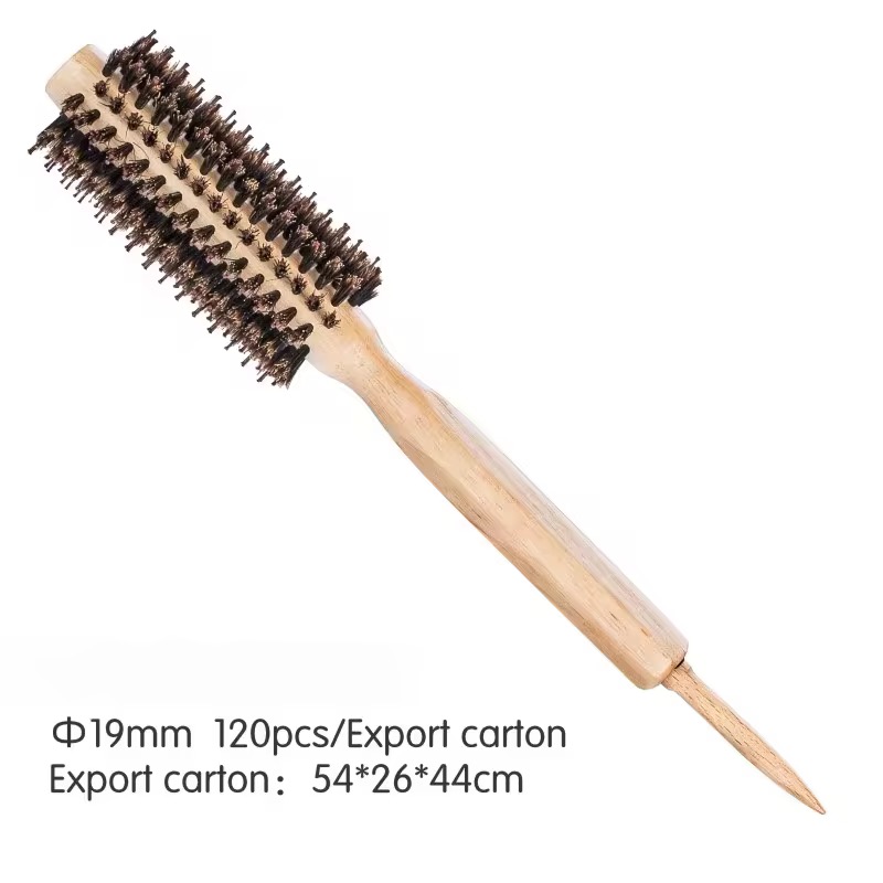 Round Hair Brush with Wooden Handle 2-19 mm diameter.