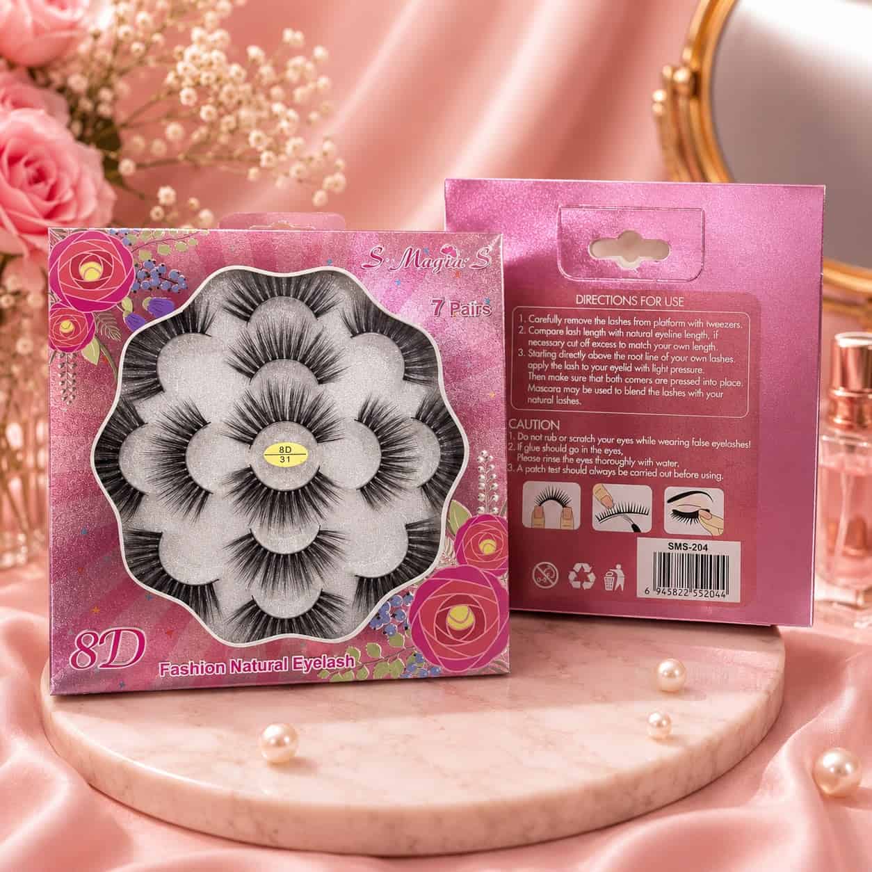 Voluminous 8D lashes