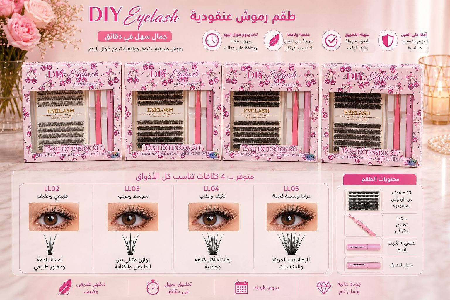 رموش فرديه أسبوعيه رقم 129 - False Lashes Model 129