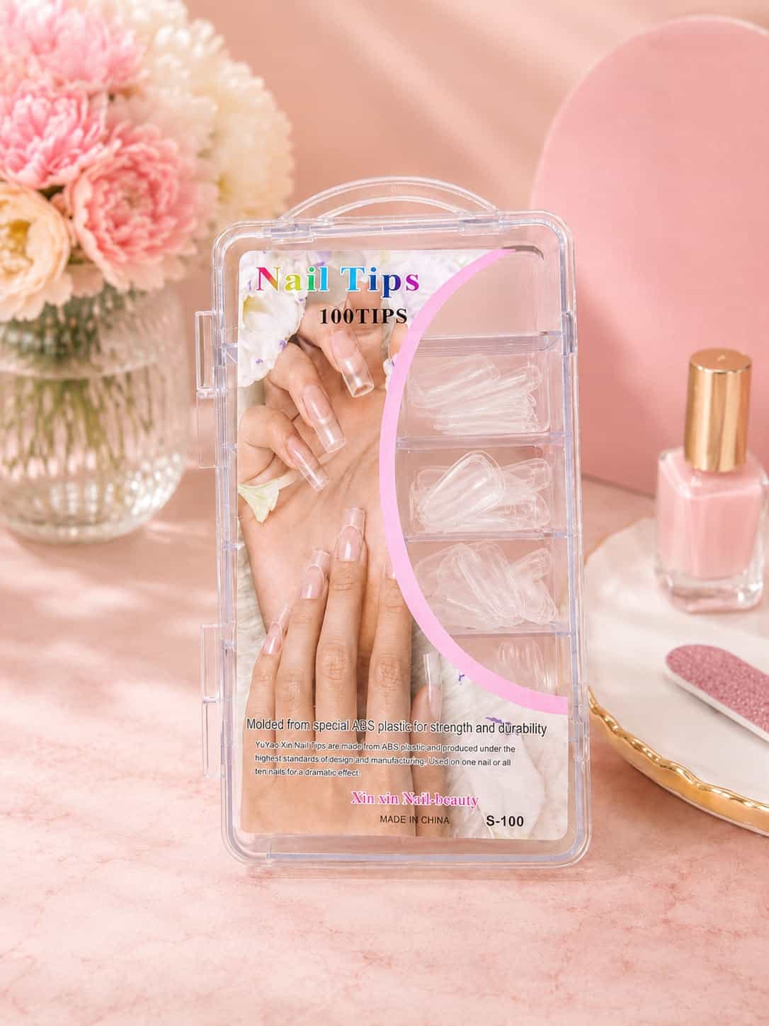 أظافر تركيب شفافة – 100 قطعة (Nail Tips 100PCS)