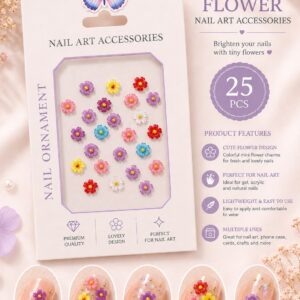 Colorful flower nail art accessories