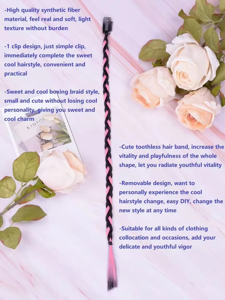 Braided Hair Extension – Ready-to-Wear Hair Braid Strands – Suitable for Kids & Adults - Image 10