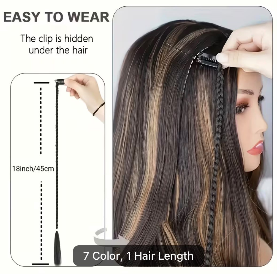 Braided Hair Extension – Ready-to-Wear Hair Braid Strands – Suitable for Kids & Adults - Image 14