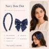 Navy Bow Dot