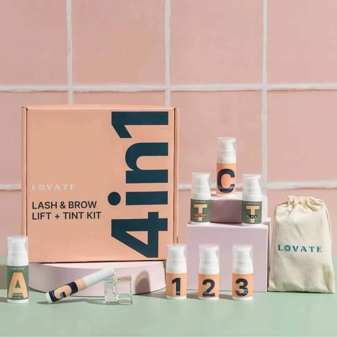 مجموعة رفع وتلوين الرموش والحواجب الاحترافية 4 في 1 (Lash & Brow Lift + Tint Kit)