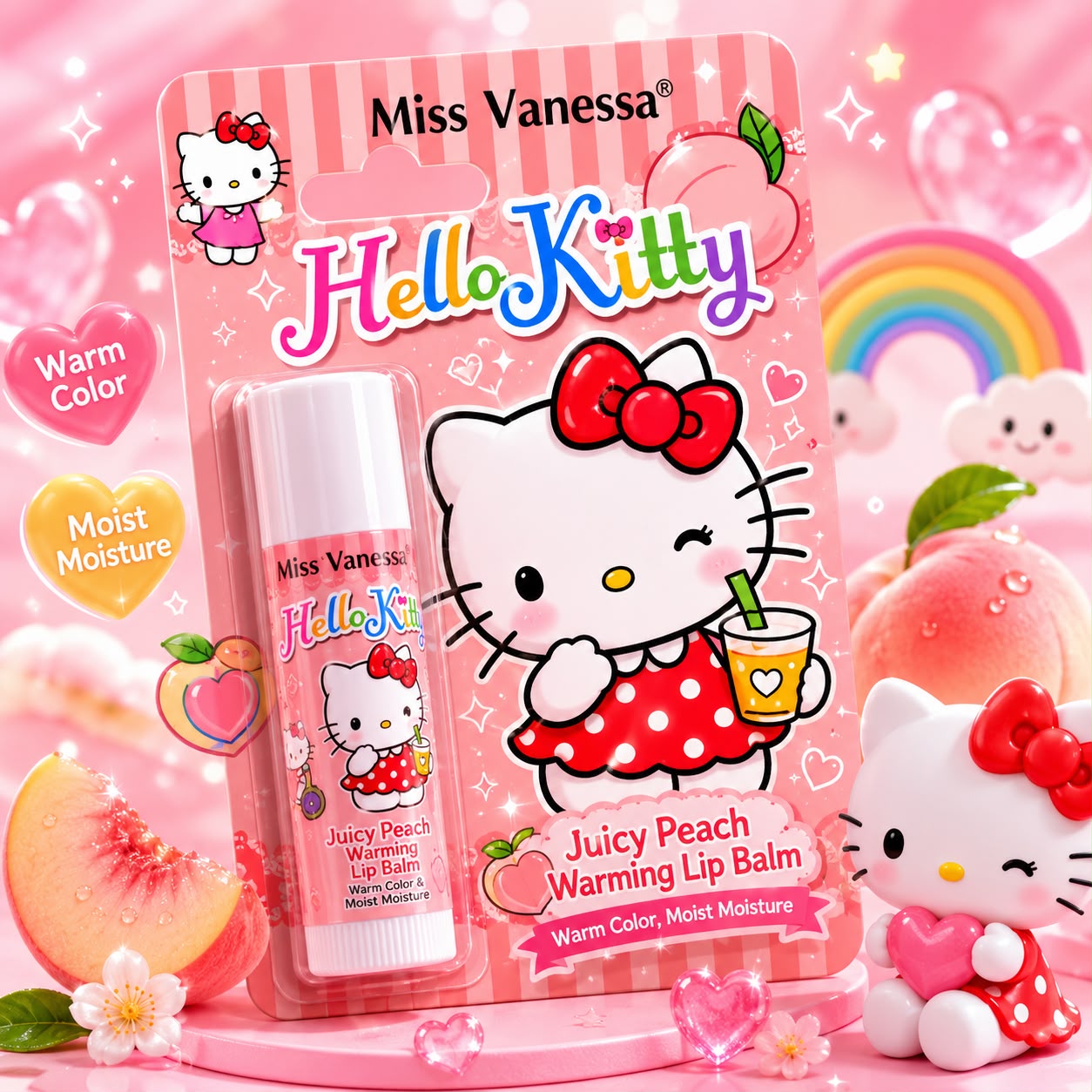 Miss Vanessa Hello Kitty Juicy Peach Warming Lip Balm