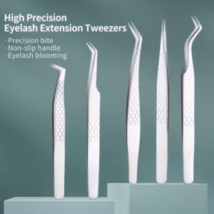 Professional High Precision Eyelash Extension Tweezers Set – Stainless Steel
