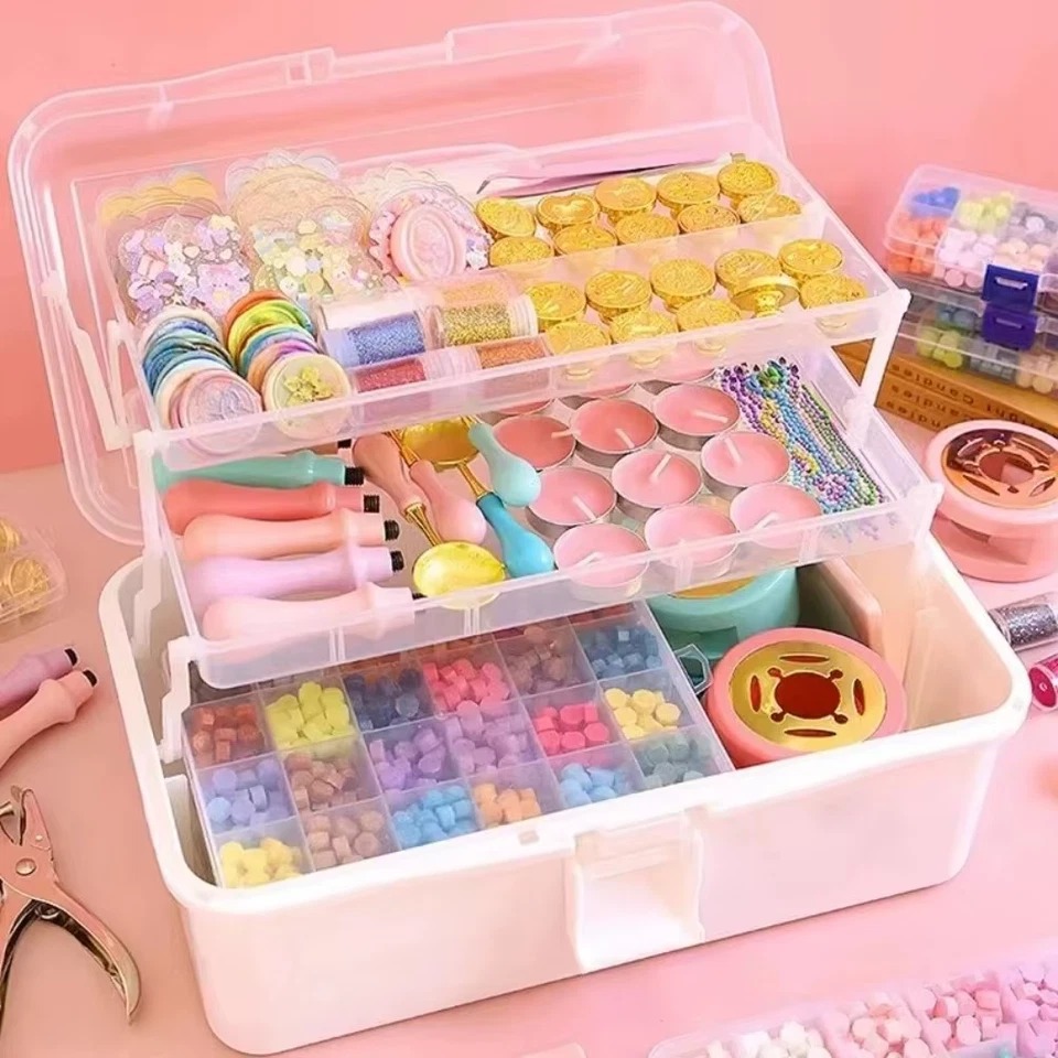 2/3 Layers Large Capacity Foldable Multifunctional Plastic Storage Box