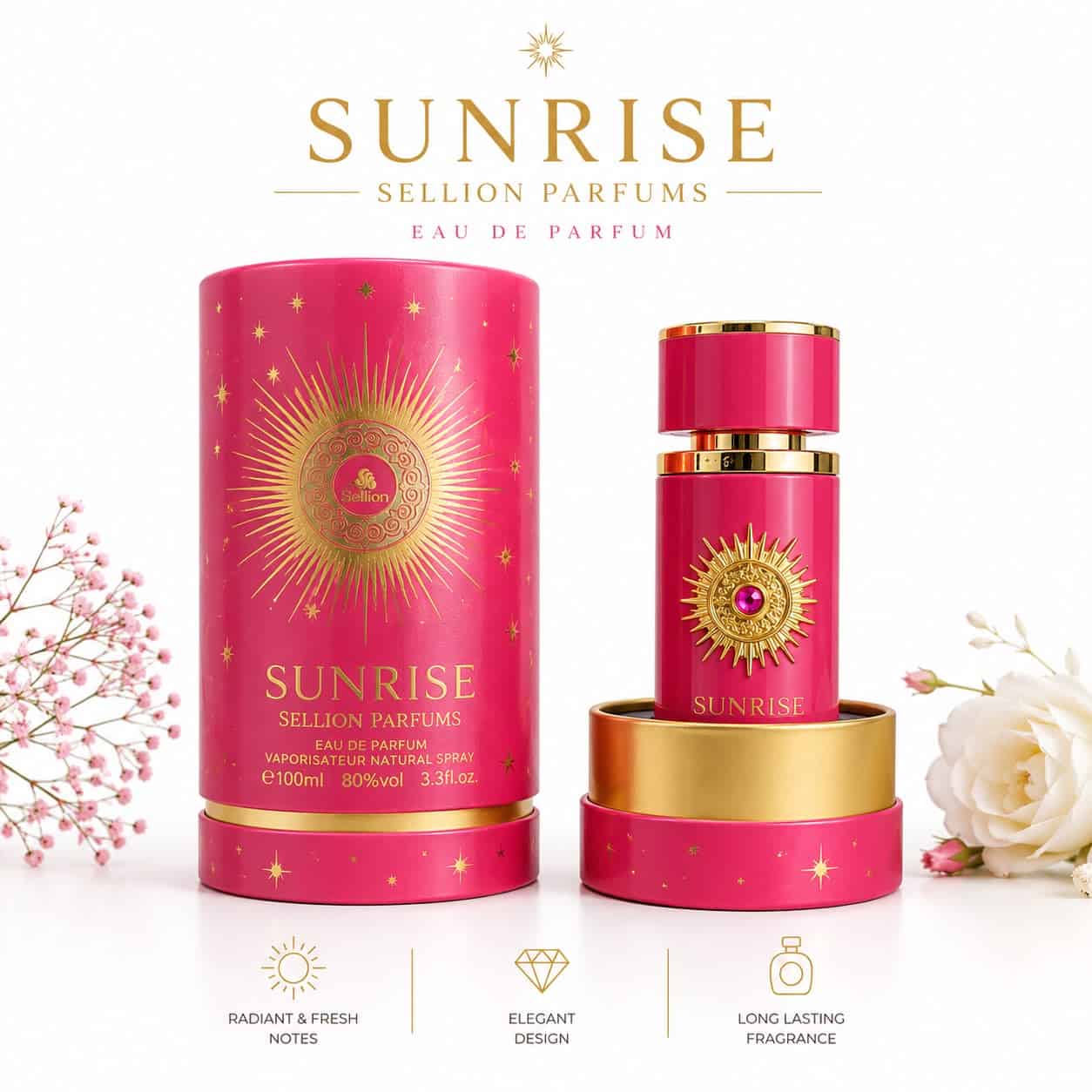 عطر سن رايز الوردي للنساء
